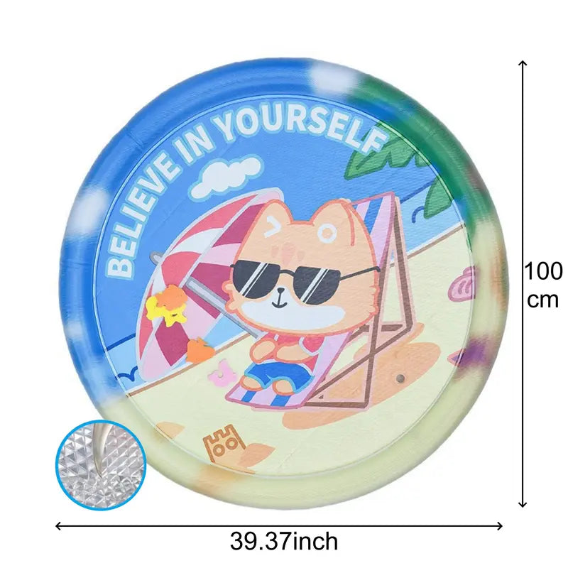 Thickened Anti-Scratch Leakproof Cat Water Mat - Durable Indoor Interactive Toy and Cooling Mat, Ideal for Christmas Gifts and Pet Accessories