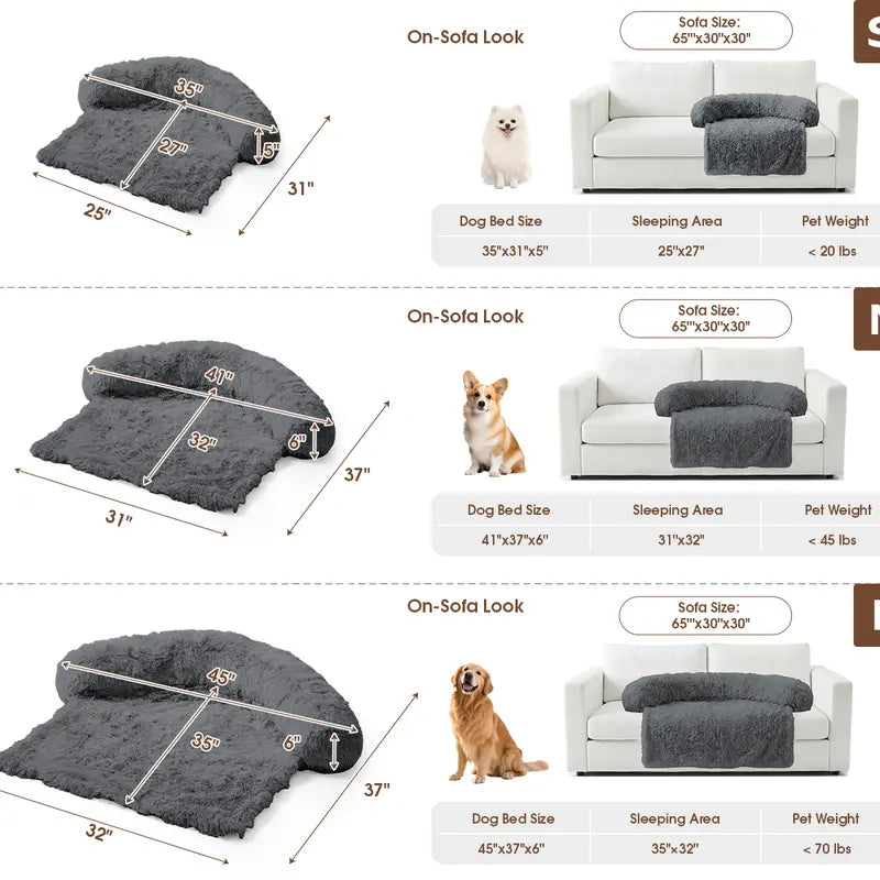 【Fall Deals for You】Fluffy Fabric Pet Sofa Mat - Soft Texture Cozy Resting Pad for Small/Medium/Large Dogs & Cats, Pet Home Furniture Accessory