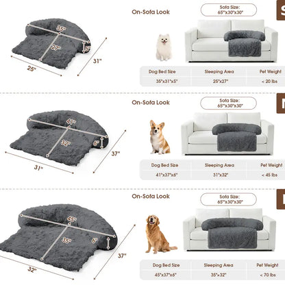 【Fall Deals for You】Fluffy Fabric Pet Sofa Mat - Soft Texture Cozy Resting Pad for Small/Medium/Large Dogs & Cats, Pet Home Furniture Accessory