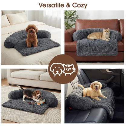 【Fall Deals for You】Fluffy Fabric Pet Sofa Mat - Soft Texture Cozy Resting Pad for Small/Medium/Large Dogs & Cats, Pet Home Furniture Accessory