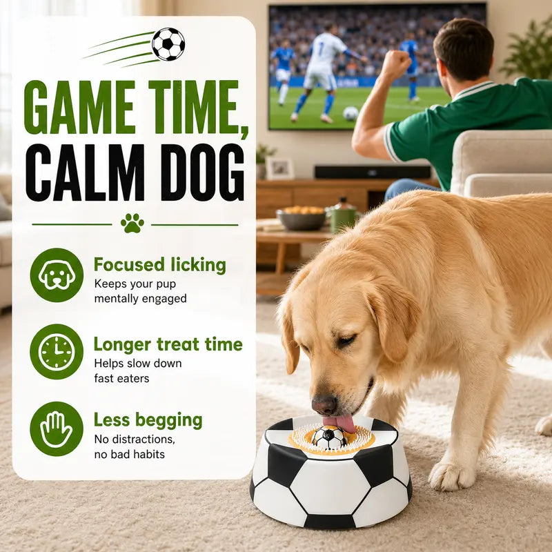 Professional Dog Food Slow Feeder Bowl - Versatile No-Mess Liquid Bowl with Lick Mat Ball, 8 Durable Suction Cups, Dishwasher Safe for Enhanced Dog Enrichment and Controlled Eating