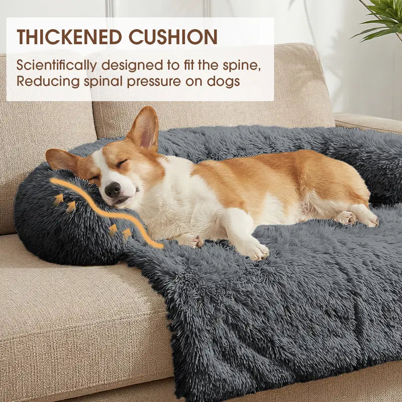 【Fall Deals for You】Fluffy Fabric Pet Sofa Mat - Soft Texture Cozy Resting Pad for Small/Medium/Large Dogs & Cats, Pet Home Furniture Accessory