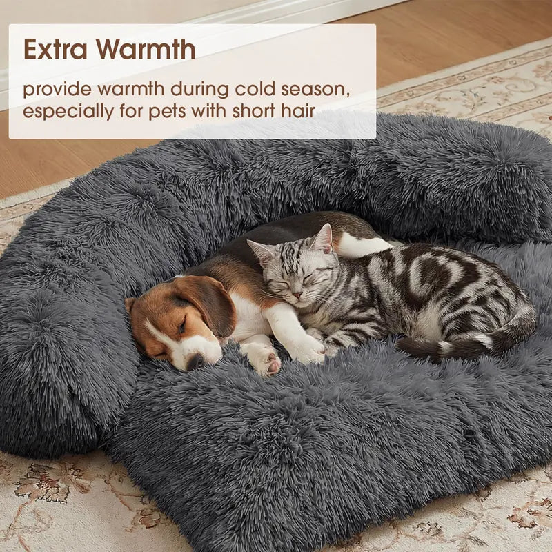 【Fall Deals for You】Fluffy Fabric Pet Sofa Mat - Soft Texture Cozy Resting Pad for Small/Medium/Large Dogs & Cats, Pet Home Furniture Accessory