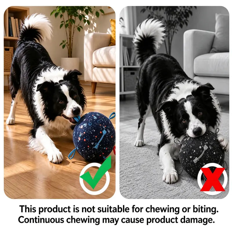 Interactive Giant Herding Ball for Dogs - 18" & 22" Outdoor Exercise Toy with Grab Loops for Medium and Large Breeds