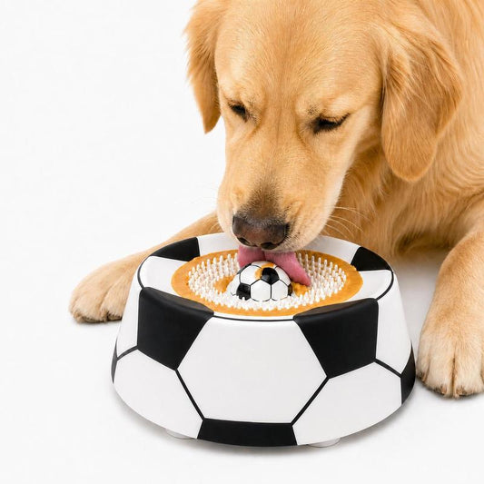 Professional Dog Food Slow Feeder Bowl - Versatile No-Mess Liquid Bowl with Lick Mat Ball, 8 Durable Suction Cups, Dishwasher Safe for Enhanced Dog Enrichment and Controlled Eating