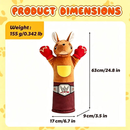 24.8" Interactive Plush Cat Wrestling Toy - Bunny Kick Puppet for Engaging Indoor Play and Active Grabbing