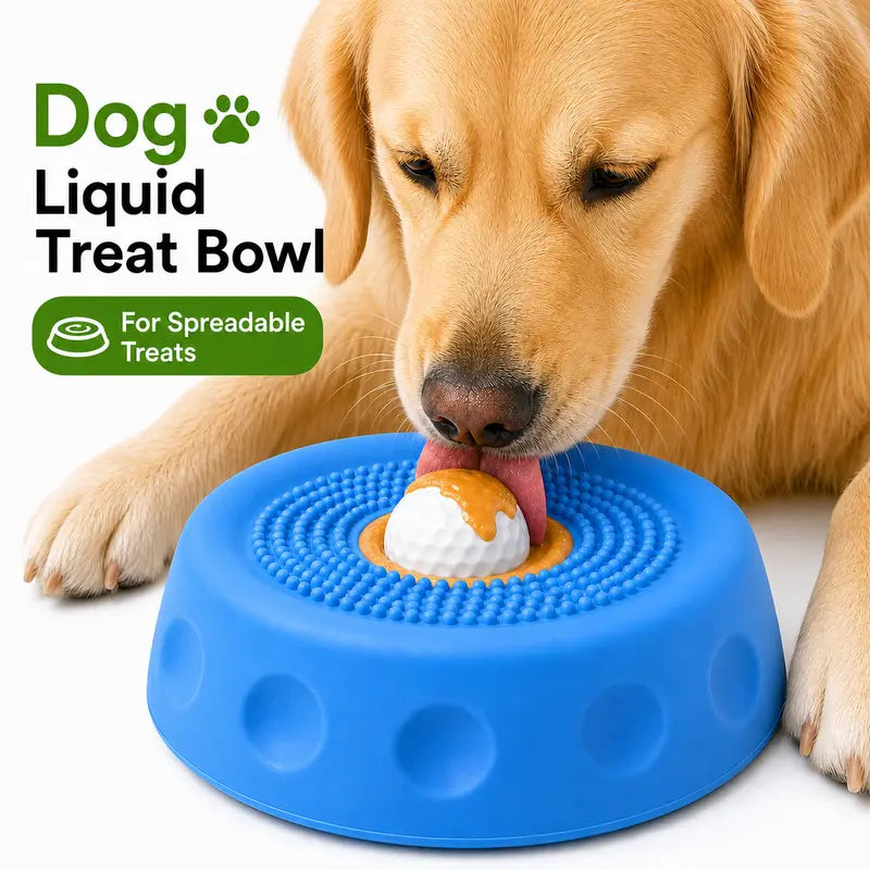 Professional Dog Food Slow Feeder Bowl - Versatile No-Mess Liquid Bowl with Lick Mat Ball, 8 Durable Suction Cups, Dishwasher Safe for Enhanced Dog Enrichment and Controlled Eating