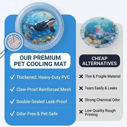 Thickened Anti-Scratch Leakproof Cat Water Mat - Durable Indoor Interactive Toy and Cooling Mat, Ideal for Christmas Gifts and Pet Accessories