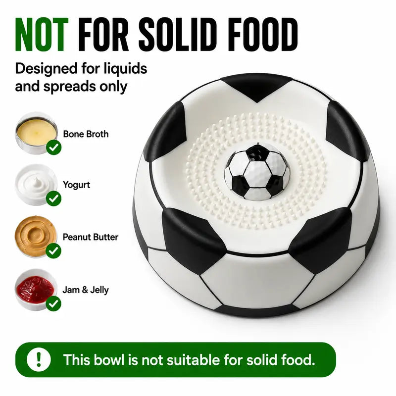 Professional Dog Food Slow Feeder Bowl - Versatile No-Mess Liquid Bowl with Lick Mat Ball, 8 Durable Suction Cups, Dishwasher Safe for Enhanced Dog Enrichment and Controlled Eating