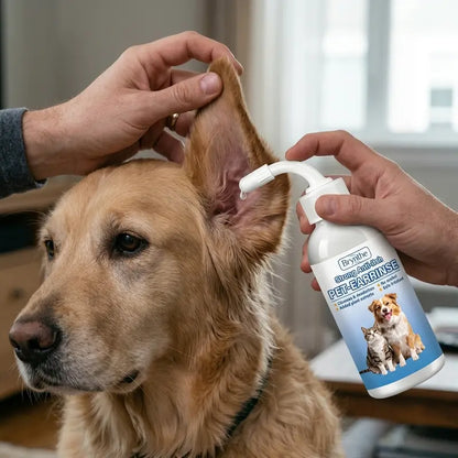 Gentle Ear Cleaner Spray for Dogs and Cats - Safe and Effective