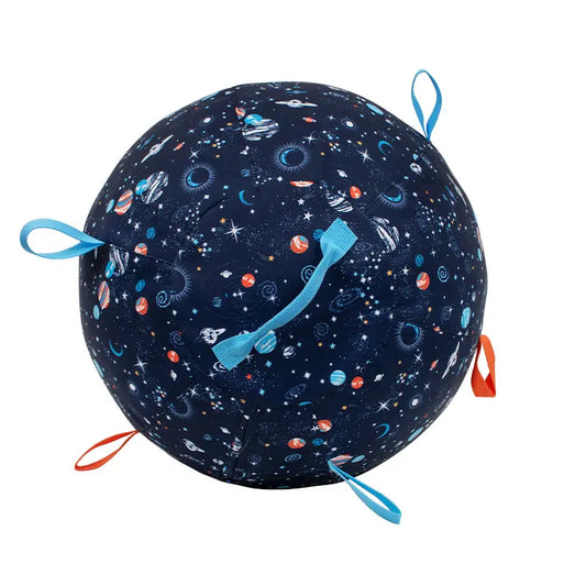 Interactive Giant Herding Ball for Dogs - 18" & 22" Outdoor Exercise Toy with Grab Loops for Medium and Large Breeds