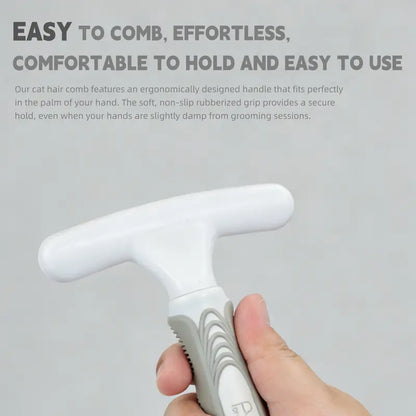 Professional Pet Deshedding Slicker Brush with Ergonomic Rubber Handle - Stainless Steel and Rubber Grooming Tool for Dogs and Cats, Effectively Detangles Fur and Removes Loose Hair, Suitable for All Coat Lengths, Includes Moisturizing Deodorizing Features