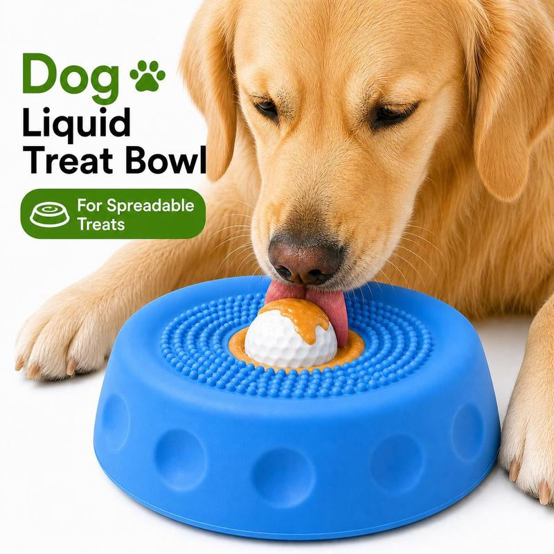 Professional Dog Food Slow Feeder Bowl - Versatile No-Mess Liquid Bowl with Lick Mat Ball, 8 Durable Suction Cups, Dishwasher Safe for Enhanced Dog Enrichment and Controlled Eating