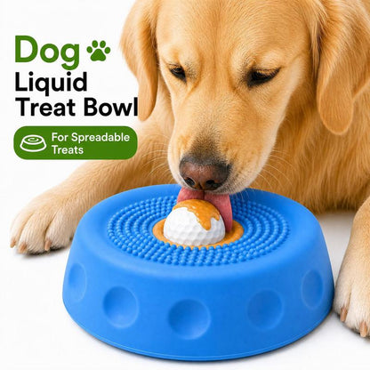 Professional Dog Food Slow Feeder Bowl - Versatile No-Mess Liquid Bowl with Lick Mat Ball, 8 Durable Suction Cups, Dishwasher Safe for Enhanced Dog Enrichment and Controlled Eating