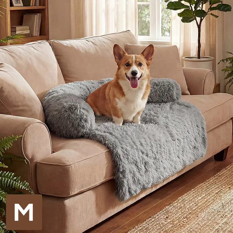 【Fall Deals for You】Fluffy Fabric Pet Sofa Mat - Soft Texture Cozy Resting Pad for Small/Medium/Large Dogs & Cats, Pet Home Furniture Accessory