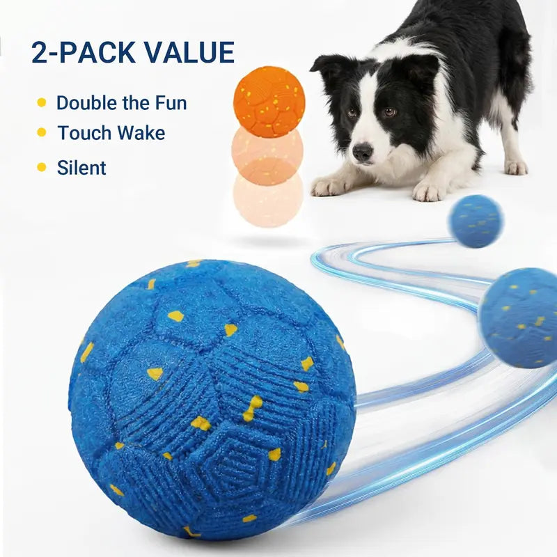 Sovelivee Interactive Plaid Dog Ball - Motion-Activated Automatic Toy, USB-Rechargeable, Silent Mode, Durable Design for Indoor Exercise and Boredom Relief